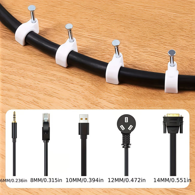 Support de câble avec clou 50 pièces