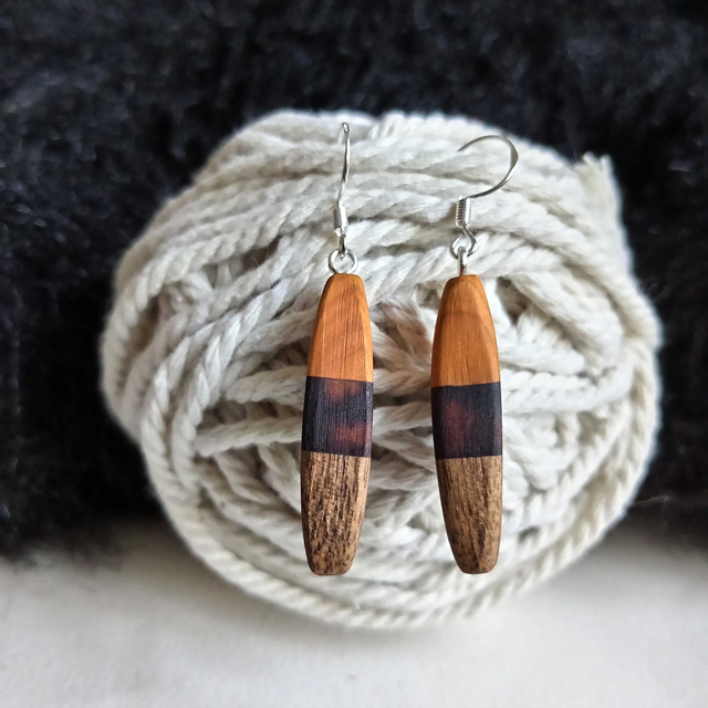 Boucles d'oreilles tricolores