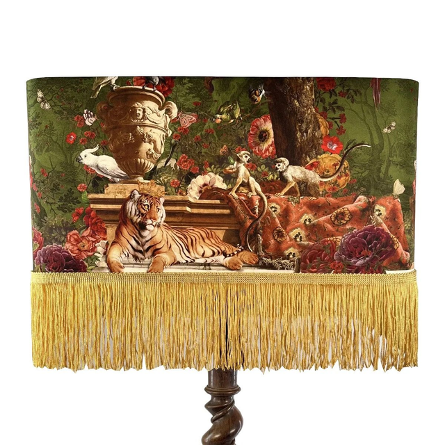 Abat jour rectangle avec franges Machli