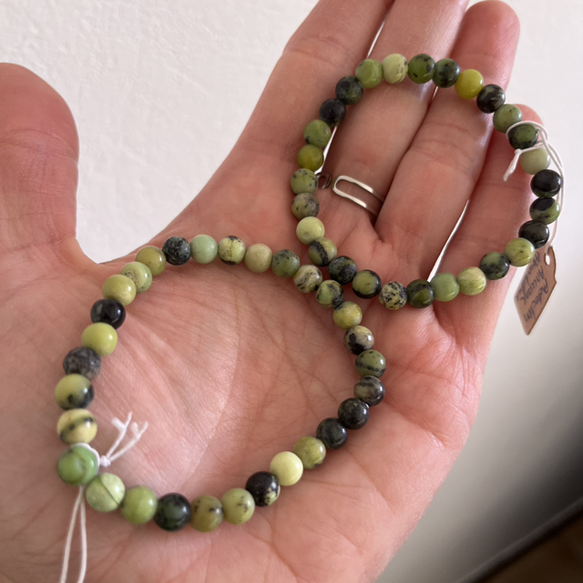 Bracelet élastique  opale verte 