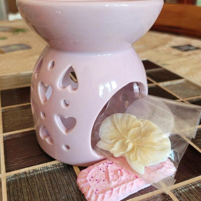 Brûle parfum – Cœur Rose ou Gris