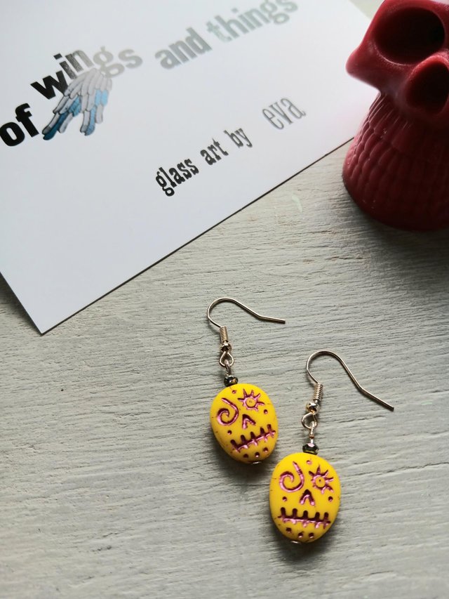 Glass jewellery - Voodoo earrings
