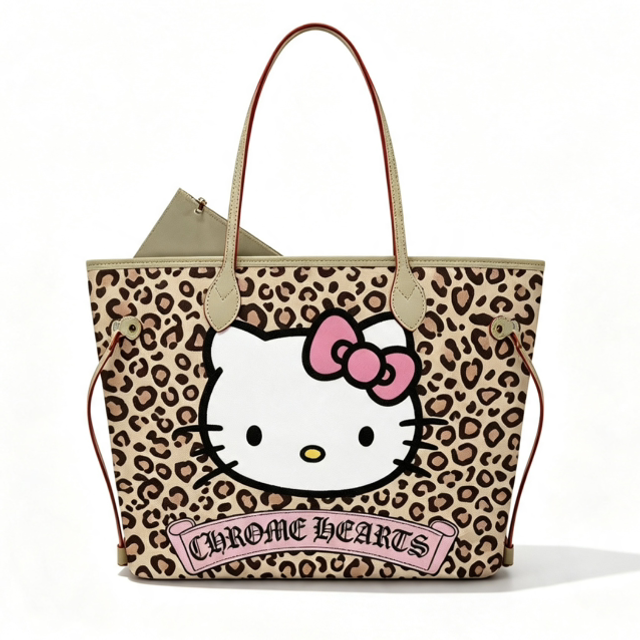 HK x CH Leopard Print Tote Bag