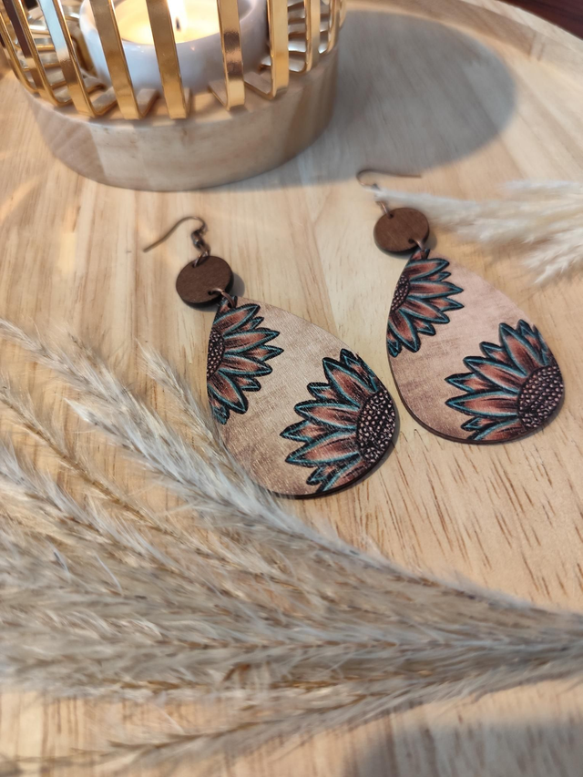 Boucle fleurs bleues 