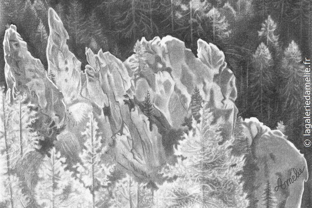 "Les Dentelles de la Clarée" - tirage 10 x 15 cm + cadre