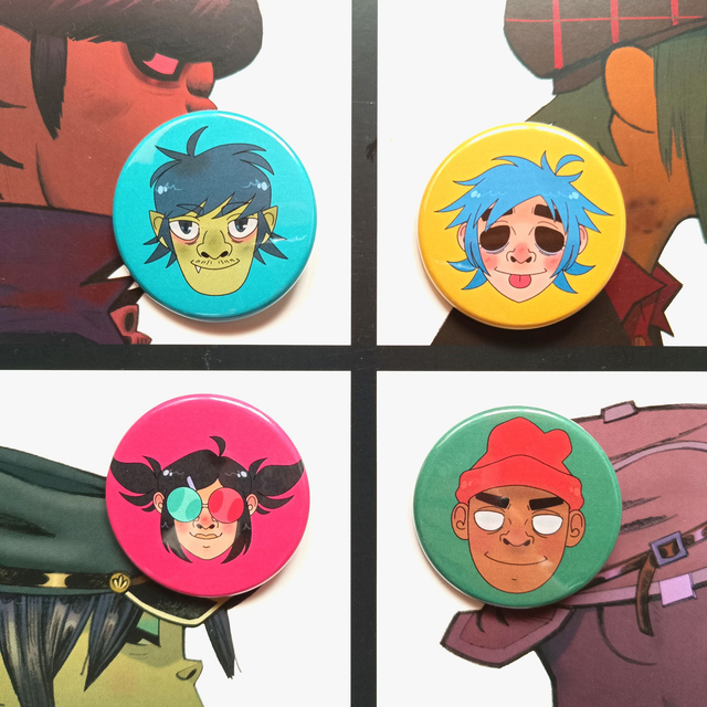 Saturn Barz Gorillaz pins