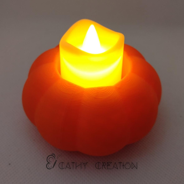 Bougeoir citrouille impression 3D 