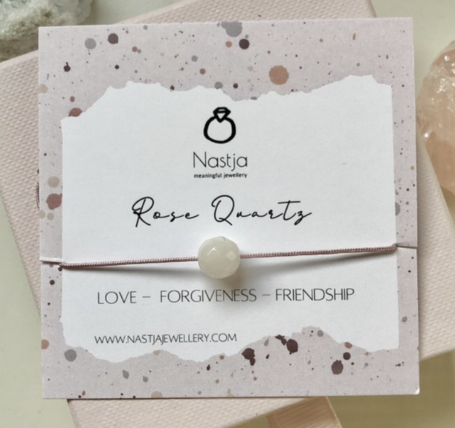 Bracelet de pierres précieuses - Quartz rose