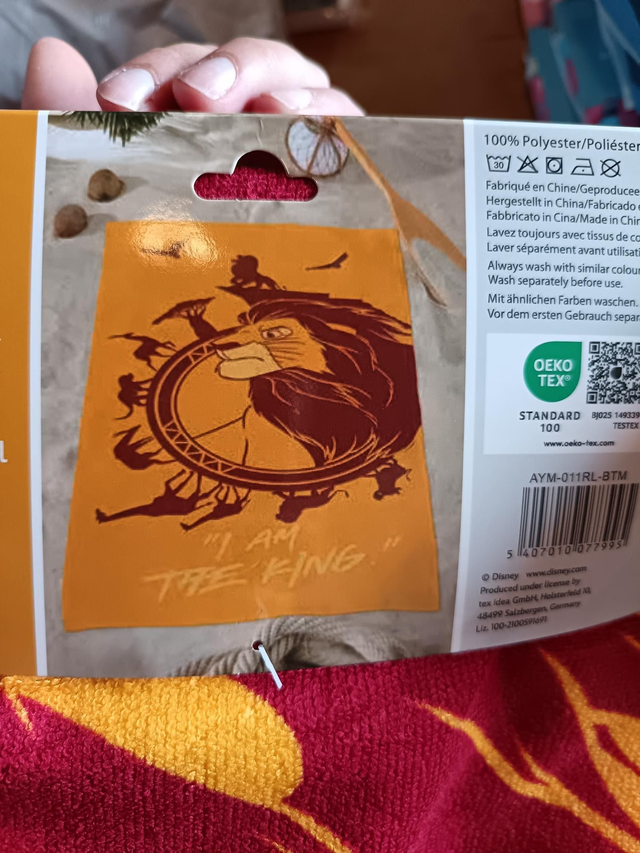 Serviette roi lion 