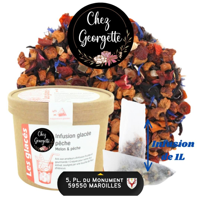 INFUSION GLACÉE PÊCHE MELON - Pot de 5 Inf. XL