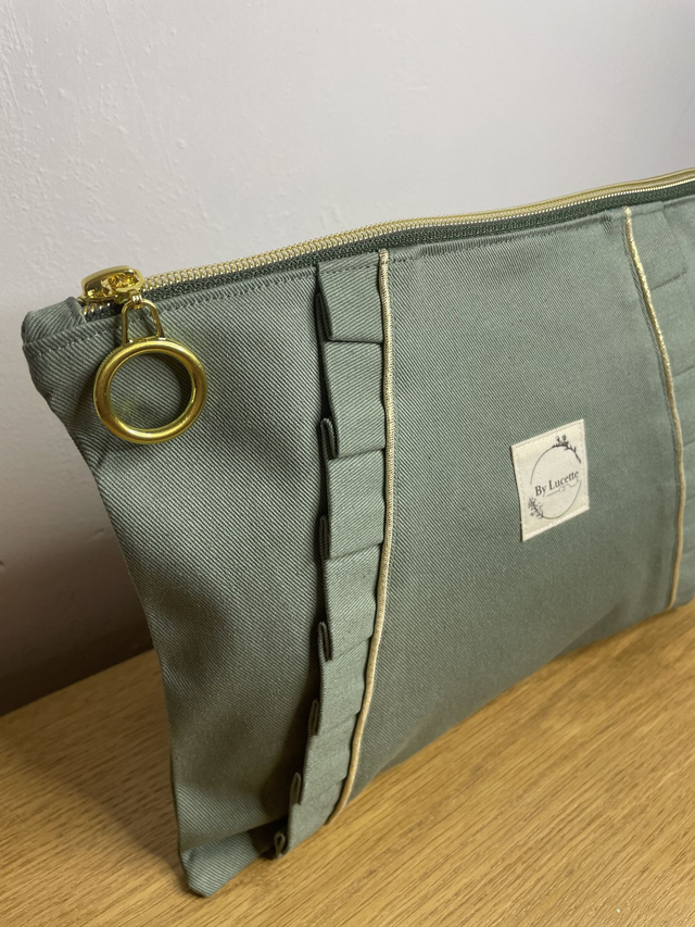 Grande trousse à volants Kaki