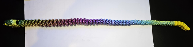 GS3Ds 3D Printed Articulated Snake - Unique and Fascinating Decor Piece. Autism and ADHD.