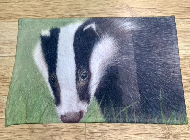 Tea towel - 40 x 60cm with Badger design