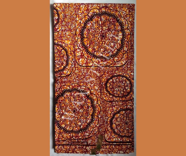 “Les Rosaces Royales” Tissu Wax Africain – 6 Yards (≈ 5,48 m) – Qualité Supérieure