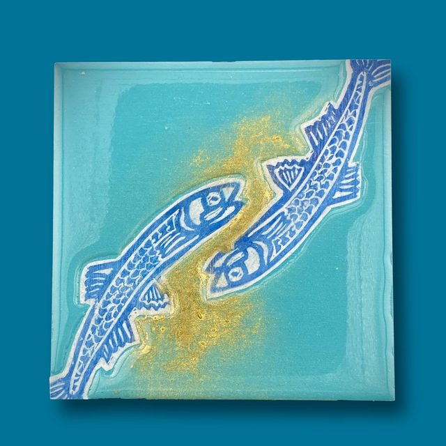 12x12 Kissing Anciöe-colori/oro