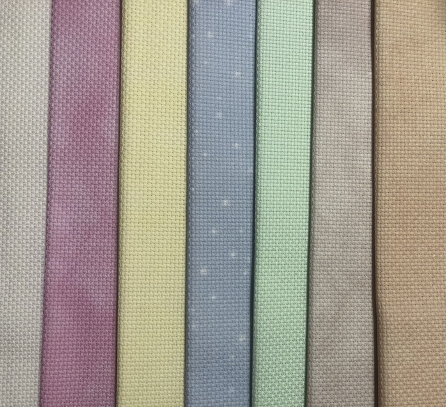 7 piece pastel bundle 14ct Aida