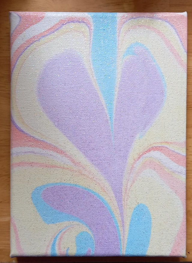 Hand Marbled Canvas 