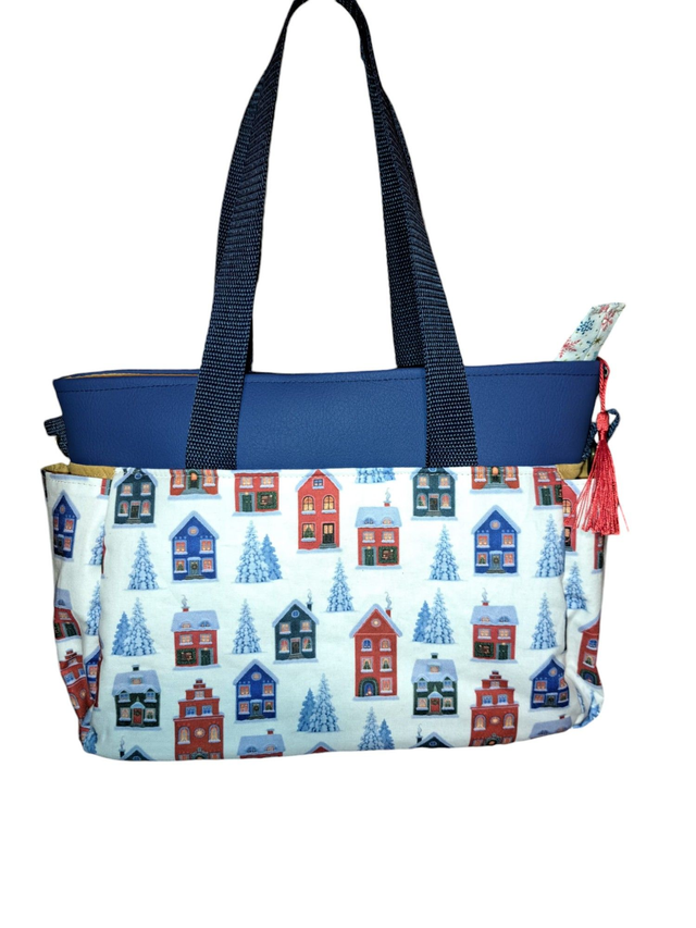 Christmas Handbag with houses