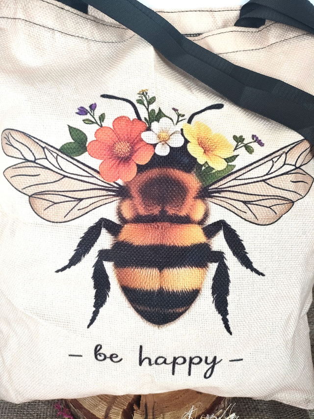Bee Happy Tote Bag
