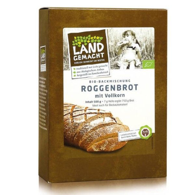 Rolle Mühle Roggenbrot pur, Backmischung, 500g Packung