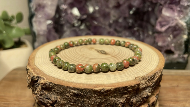 Bracelet JASPE UNAKITE 4mm