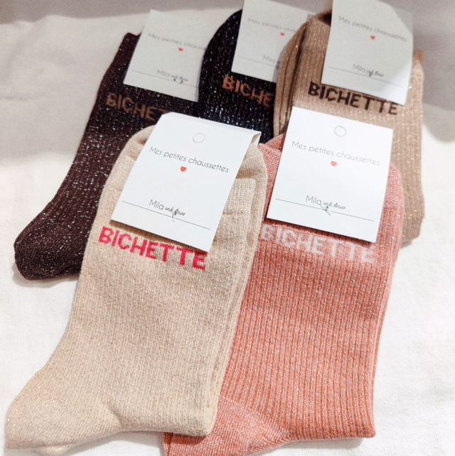 Chaussette à paillettes BICHETTE Mile Mila 