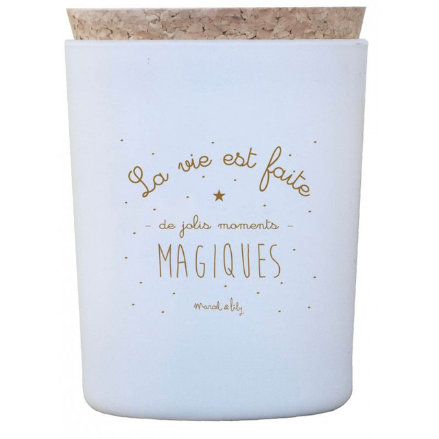 Bougie - La vie est faite de jolis moments magiques - Pistache-Amande