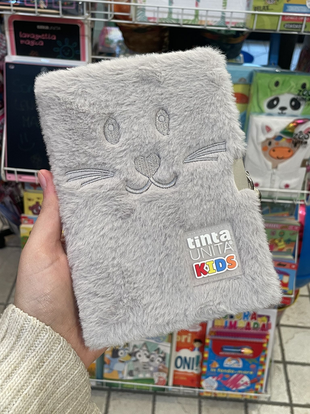 Diario Segreto Con Lucchetto Peloso coniglietto Tinta Unita