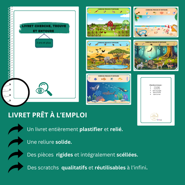 Livret cherche, trouve et entoure (5 activités)