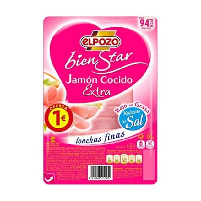 Elpozo Jamón Cocido Extra - El Pozo Bienstar - 85g