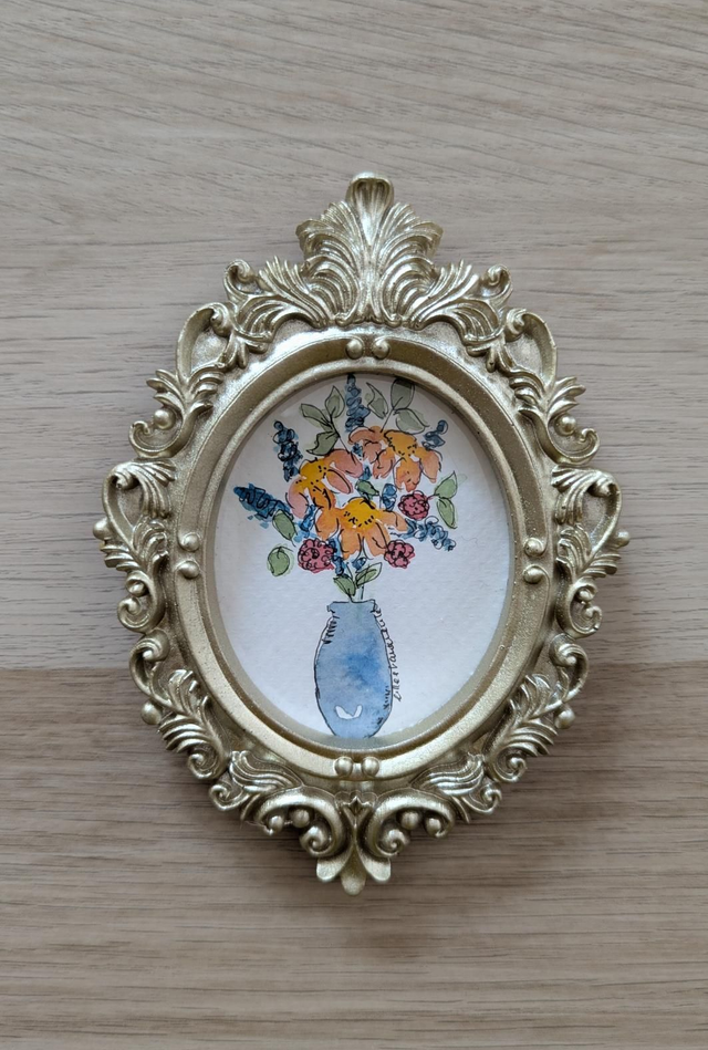 Mini gribouillis - daisy en vase
