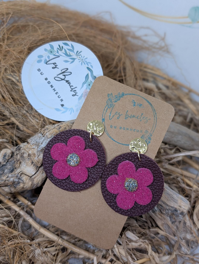 Moon fleur prune rose mf017