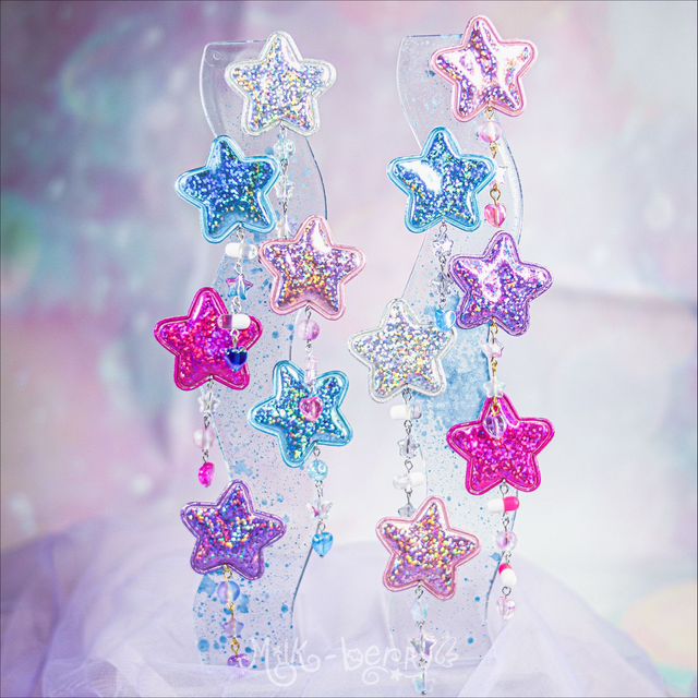 Pinces à cheveux Étoiles kawaii