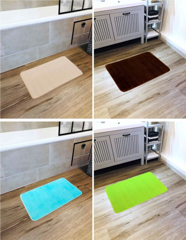 HODYSSEA 2 Tapis de bain/douche DOUCEUR 80x50 cm 100% Polyester 2 coloris assortis