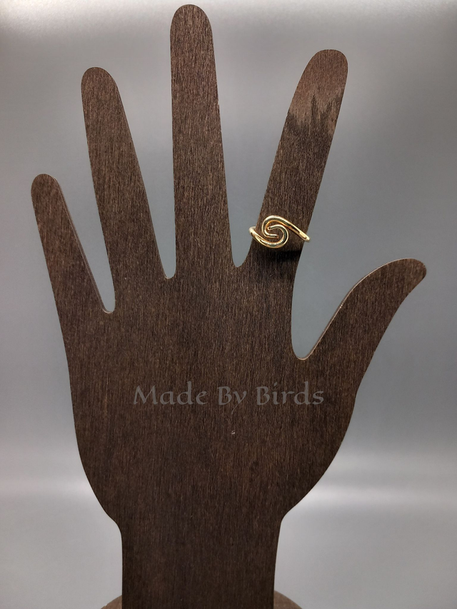 Rolling Swirl Brass Ring