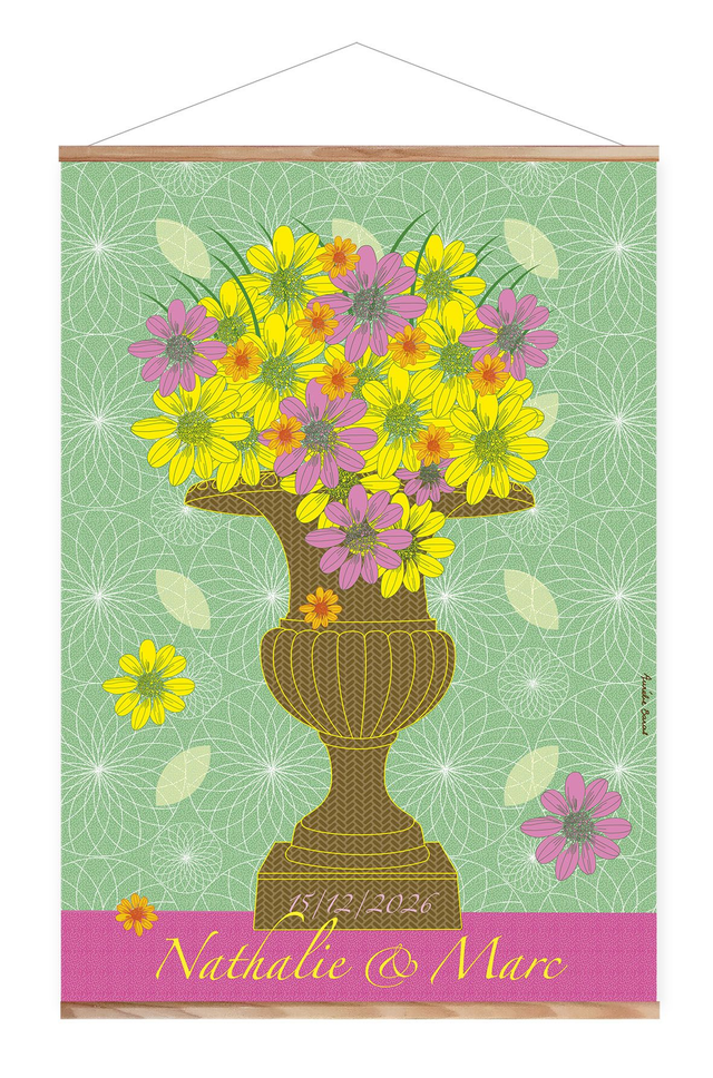 TENTURE VASE DE JARDIN (08) personnalisable