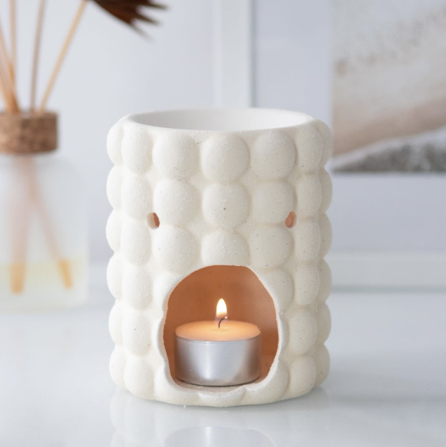 Cream Speckle Bubble Tea Light Burner