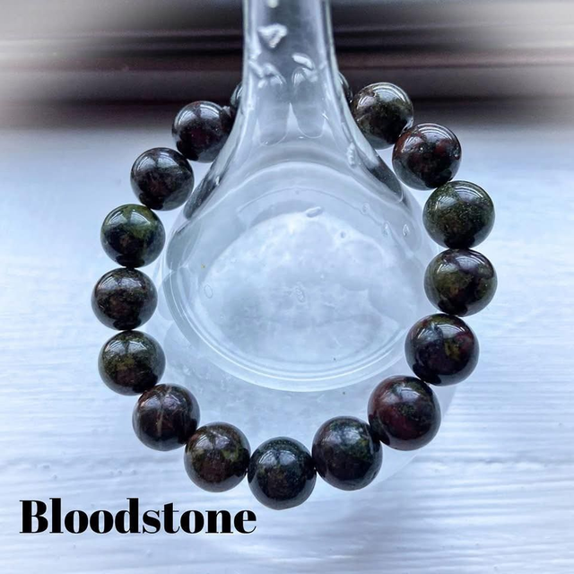 Bloodstone Crystal Bracelet – Handmade Warrior’s Stone Jewellery for Courage, Protection &amp; Energy Healing