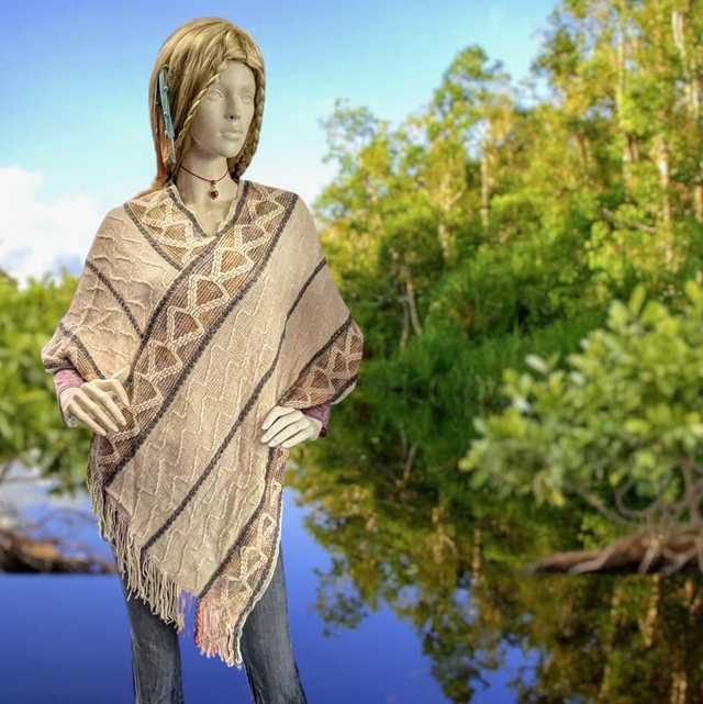 Poncho "Beige" 97 cm