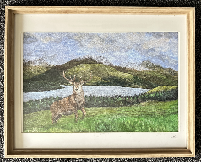 Hand finished print of Monarch of the Glen