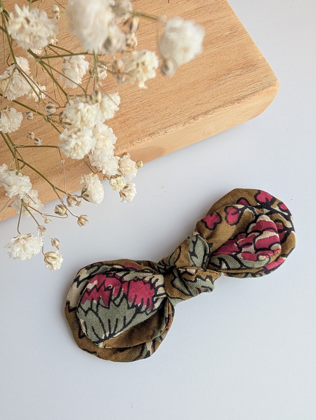 Barrette Noeud Romane pince crocodile esprit indien