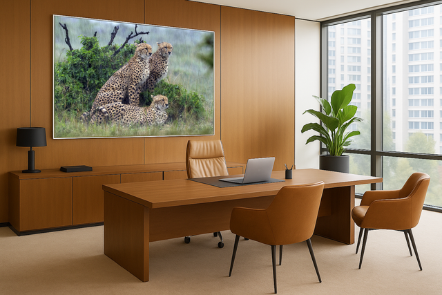 Ghepardi Stampa Fine-Art su carta cotone Hahnemūhle Photo Rag Ultra Smooth 305 gr montata su pannello piuma spessore 15 mm