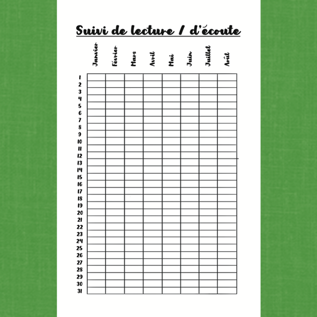 Carnet Suivi de lecture