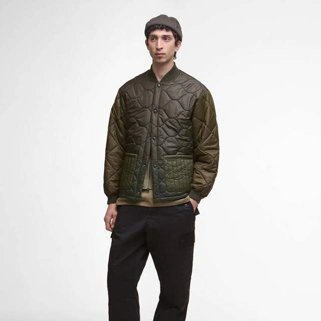 Barbour Cording Quilted Jacket Army Green
