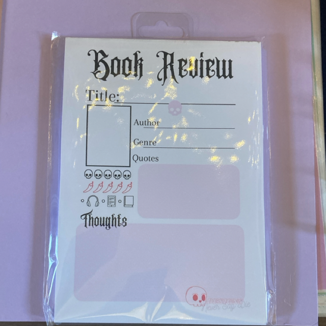 Book Review Notepad Gothic