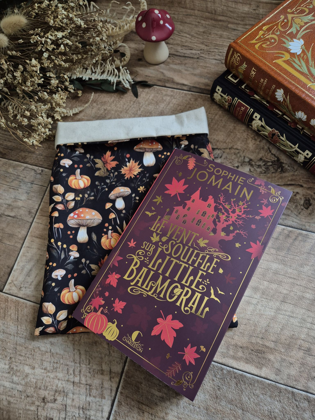 Pochette à livre champignons d'automne