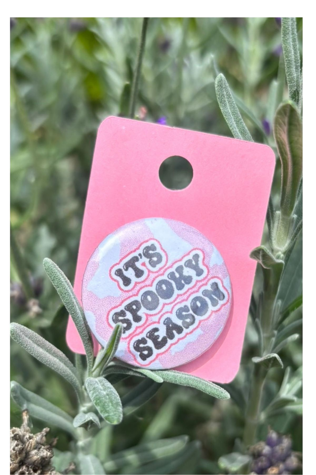 It&#039;s Spooky Season | Pink | Ghosts - 25mm Button Badge
