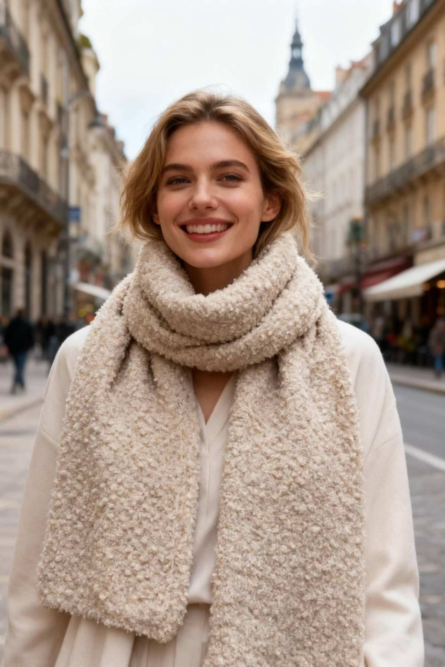 Echarpe effet mouton