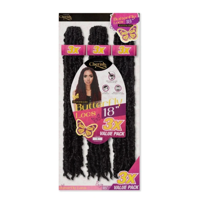 Cherish Bulk : 3X Butterfly Locs 18 (Col. 1)