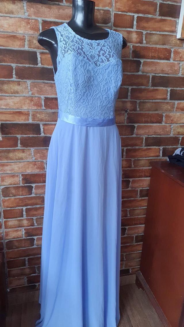 Vestido Longo Azul bebê de festa